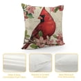 thumbnail image 4 of PHYHOO Hello Spring Cardinal Bird Decorative Throw Pillow Covers, Dogwood Flower Wreath Green Plaid Farmhouse Cushion Case Decor, Floral Eucalyptus Leaves Home Decoration for Sofa Couch White, 4 of 5