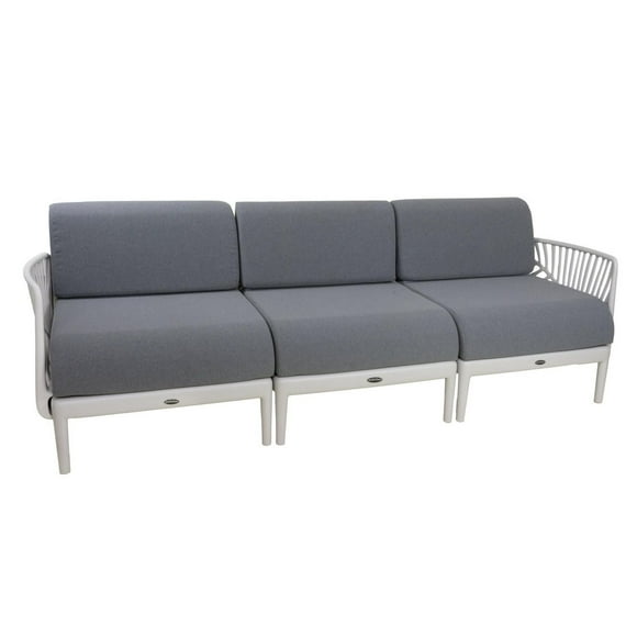 Patioflare Leaf Modular 3-Seater Patio Sofa, Grey
