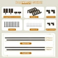 thumbnail image 4 of 1 Inch Heavy Duty Double Bay Window Curtain Rods,36-72 Inch Center Rod for Window (24 to 68 Inch), 20-36 Inch Side Rods for windows (16-32 Inch), Antique Bronze, End Cap Finials, 4 of 17