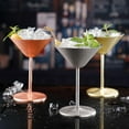 thumbnail image 1 of 1Pcs Stainless Steel Martini Glass, 240ml Metal Cocktail Glasses Silver, 1 of 4