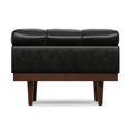 thumbnail image 6 of Mariah 34" Wide Rectangle Coffee Table Storage Ottoman in Black PU faux leather, 6 of 14