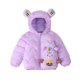 thumbnail image 2 of Chaqueta de plumón con estampado de osito de peluche para niños y niñas, otoño e invierno, para bebés y niños pequeños, ligera, de manga larga, con capucha, para exteriores, abrigo de poliéster para n, 2 of 5