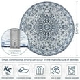 thumbnail image 5 of Softlife Oriental Traditional Area Rug for Living Room Durable Washable Persian Carpet Non Slip Boho Rugs for Bedroom,5'x5', Blue, 5 of 6