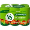 V8 Low Sodium Original 100% Vegetable Juice, 5.5 fl oz Can, 6 Count