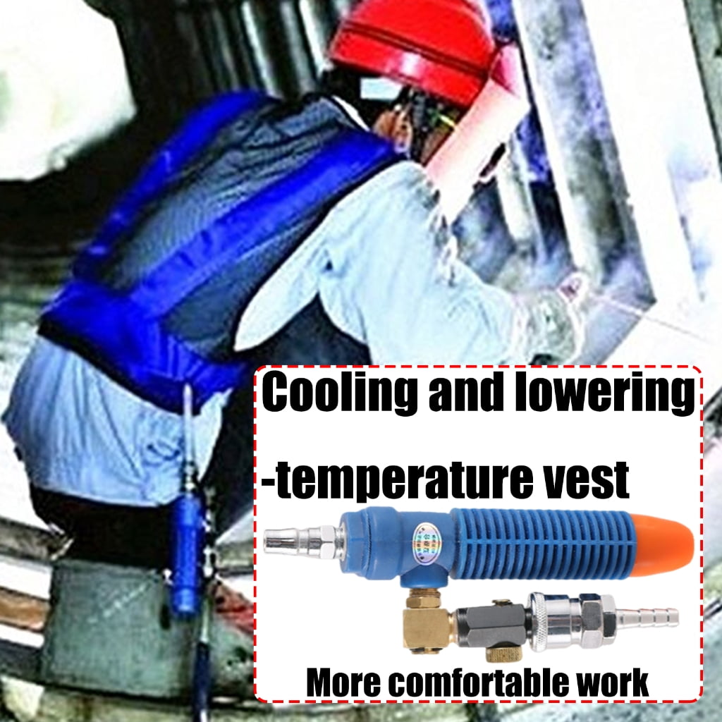 Adjustable Temperature Cooling Vest,Welding Steel Air Compressed Cooling Vest Vortexes Tube Air Conditioner Waistcoat