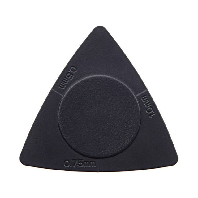 Triangular ABS Guitar Pick with 3 Thickness Options (0.5/0.75/1.0mm) - Lightweight, Non-Slip Sandblasted Surface for Electric/Acoustic Guitars - Versatile, Finger-Friendly Design - Black Color