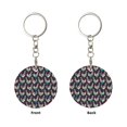 thumbnail image 2 of Naloa Bohemian Chicken Print Round Keychain Keychain Key Ring, Key Tag, Key Chain Bulk for Gift Accessories (Round), 2 of 7
