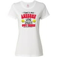 thumbnail image 3 of Inktastic That's My Awesome Granddaughter out There with Softballs Women's T-Shirt, 3 of 5