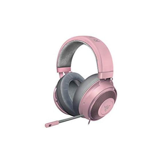 Razer Kraken Gaming Headset 2019: Lightweight Aluminum Frame - Retractable Noise Cancelling Mic - for PC, Xbox, PS4, Nintendo Switch - Quartz Pink