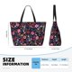 thumbnail image 4 of Disketp Dancing Skeletons Floral Garden Bolsa de Playa de Gran Capacidad, Bolso Impermeable y a Prueba de Arena para Mujer, Ideal para Playa, Piscina y Natación, 4 of 7