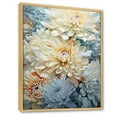 thumbnail image 2 of Designart "Simply Beige And Muted Blue Mums In Bloom V" Mums Floater Framed Wall Decor, 2 of 5
