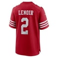 thumbnail image 3 of Men's Nike Deommodore Lenoir  Scarlet San Francisco 49ers  Game Jersey, 3 of 6