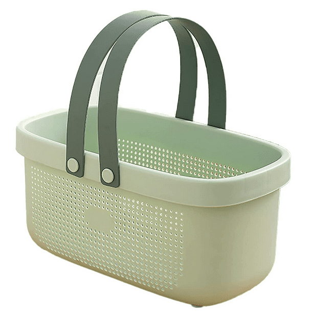 Plastic Storage Basket with Handle Portable Shower Caddy Tote Organizer