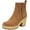 Honey Suede, variant on DR SCHOLLS ORIGINAL COLLECTION Womens Brown 1" Platform Back Pull-Tab Cushioned Win Over Round Toe Block Heel Zip-Up Leather Booties 11 M