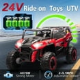 thumbnail image 2 of ThunderBolt 24V 2 Seater Ride on Car UTV for Kids, Electric Powered UTV with Remote Control, 4WD&4 Wheel Suspensions,Extra-Wide 20.47in Seat Ride on Toys for Boys Girls, LED Lights,Bluetooth, 2 of 7