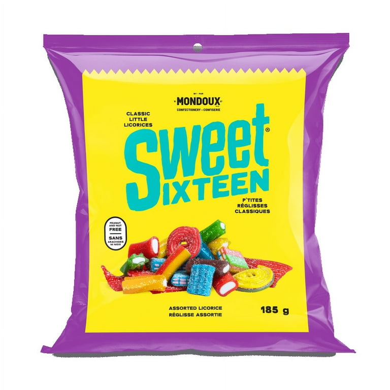 Mondoux Sweet Sixteen Assorted Licorice Candies, 185g/6.5 oz