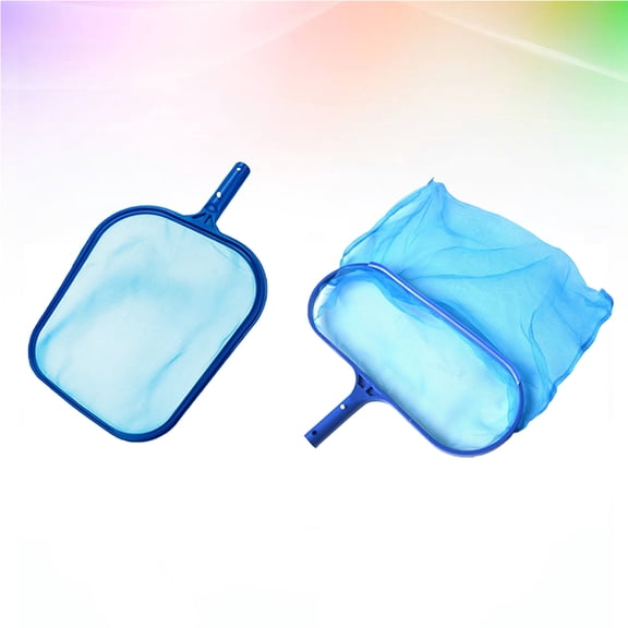CRILSTYLEO 2Pcs Swimming pool Nets Blue Plastic Frame for Cleaning Leaves and Debris