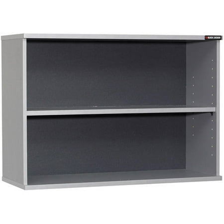 Black & Decker Hitch Cap Open Shelf Wall Cabinet, 29-5/8"W x 11-3/4"D x 21"H, Gray Laminate Finish
