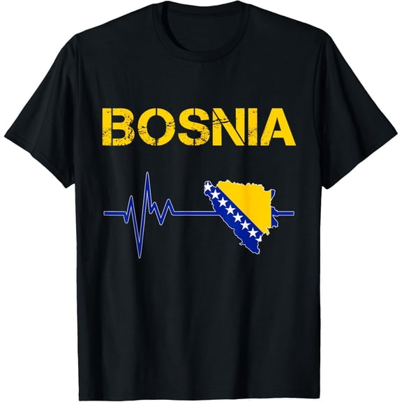 men and women can wear,Bosnia and Herzegovina,Bosnia,Bosnia Flag. T-Shirt