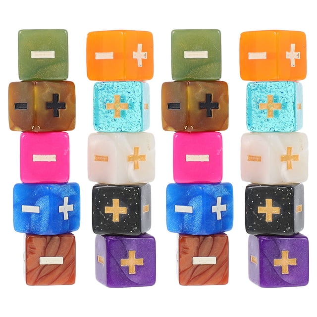 Miangastore 20pcs Acrylic Math Teaching Dice Math Calculation Props Multi-use Kids Playthings