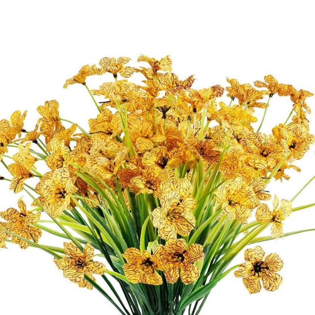 Flores Artificiales Ramo Falso Decoración Del Hogar Plantas De Simulación De Plástico Flores Para Patio Trasero Jardín Balcón 2 Uds seitruly HA044091-02