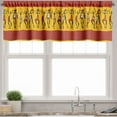 thumbnail image 3 of Ambesonne African Valance & Curtain, Dancing People, 55"x36", Dark Orange Yellow Black, 3 of 7
