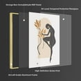 thumbnail image 2 of Minimal Boho Canvas Wall Art Poster Prints, Set of 3 Gold Aluminum Alloy Frame Women Body Abstract Art Prints Wall Hanging Decor for Every Occasion, 2 of 8