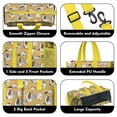 thumbnail image 3 of Teacher Tote Bag,Yellow Baseball Items Pattern Teacher Utility Tote Bag,Large Work Tote Bags for Women with Multiple Pockets,Top Zipper Closure,13.8x10.6x6.7 Inch, 3 of 5