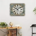 thumbnail image 2 of VOCOO 12" Large Rustic Analog Wall Clock, Rectangle Silent Non-Ticking Battery Operated, 2 of 9