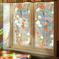 thumbnail image 4 of Colorful Floral Bouquet Window Sticker, Flower Window Clings, Rainbow Flowers Glass Decals Stickers, Stained Glass Film, Cut to Size Freely, for Home, Office Decor, 4 of 5