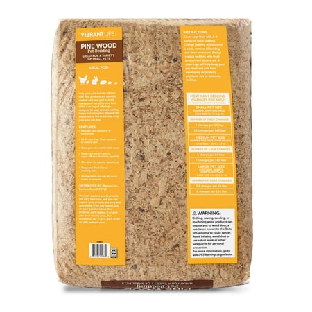 Vibrant Life Pine Wood Pet Bedding, 141 L