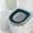 Blue, variant on Round Padded Toilet Seat Household Seasons Toilet Seat Thickened With Handle Winter Toilet Ring Washable Sets Wear Knitted Toilet Seat