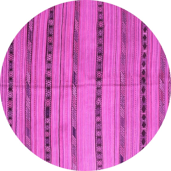 Ahgly Company Indoor Round Southwestern Pink Country Area Rugs, 7' Round