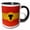 Black/White, variant on 3drose, Year of the Ox Chinese Zodiac in Cultural Red and Gold Hues, 11oz Two-tone Red Mug