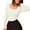 Beige, variant on GHSOHS Slim Long Sleeve Ribbed Bodysuits for Women V Neck Square Tights Seamless Thong Jumpsuit Club Party Going Out T Shirt Tops
