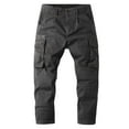 thumbnail image 3 of UVEASISHA Mens Camping Pants Lightweight,Cargo Pants for Men Outdoor Zip Off Hiking Pants Casual Military Tactical Pants Tapered Work Pants with Multiple Pockets Back to College Sale,Dark Gray,2XL, 3 of 5