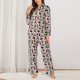 thumbnail image 2 of Balery Christmas Cat Conjunto de Pijama con Estampado para Mujer, Conjunto de Dos Piezas con Manga Larga, Ropa de Dormir Suave con Bolsillos, Pijamas Cómodos-X-Large, 2 of 7