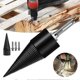 thumbnail image 3 of Split Cone Type Wood Splitting Drill Bit Removable Firewood Splitter Drill Head for Home Use, 3 of 5