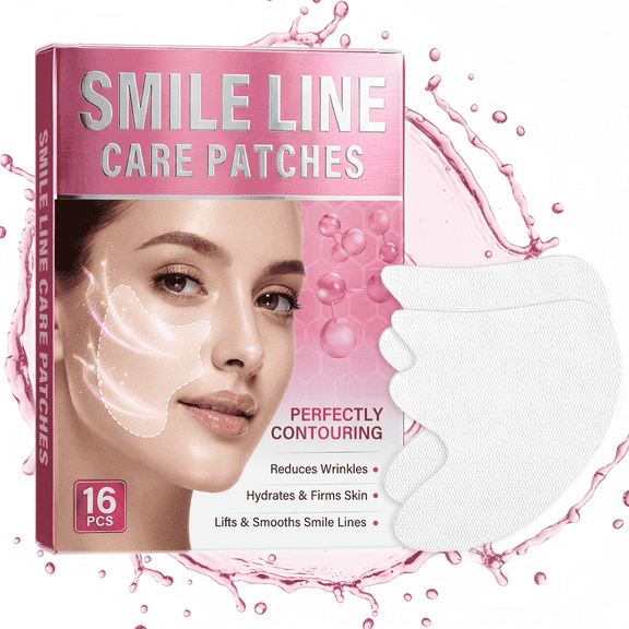 16 Pcs Smile Line Care Patches - Hydrating Firming Facial Contouring Skincare Patches