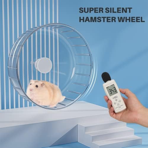 Silent Hamster Wheel, 6.7in Exercise Wheel for Gerbil, Dwarf Syrian Hamster, Rat, Mice