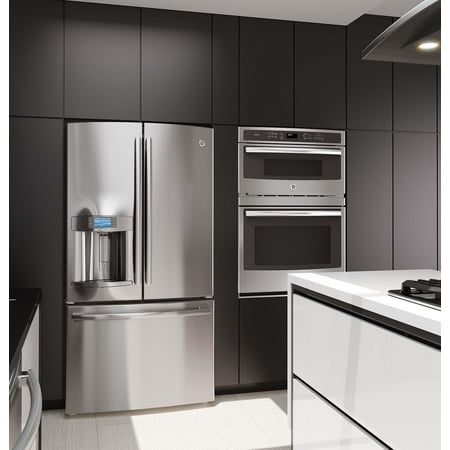 GE Profile - 30" Built-In Double Electric Convection Wall Oven - Stainless Steel