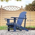 thumbnail image 3 of Outsunny Classic Adirondack Chair with Cup Holder for Backyard Navy Blue, 3 of 10