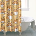 thumbnail image 4 of Corgi Dog and Footprints Shower Curtain 72"x84" ,Bathroom Decorative Shower Curtains Set with 12 Hooks,Modern Waterproof Washable Shower Curtain, 4 of 6