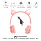 thumbnail image 3 of Auriculares Y08M Bluetooth 5 inalámbricos con micrófono rosa, 3 of 5