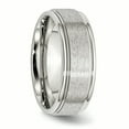 thumbnail image 4 of Stainless Steel Grooved Edge 8mm Brushed and Polished Band, 4 of 11