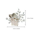 thumbnail image 4 of Shisuyan Bridal Rhinestone Hair Clip Zinc Alloy 1Pack 4.3x2.8x0.4In, 4 of 8