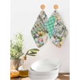 thumbnail image 2 of Easter Bunny Eggs Kitchen Dish Towels for Drying Dishes Set of 4, Spring Pink Flowers Country Cabin Green Plaid Waffle Weave Microfiber Hand Tea Bathroom Towels Quick Dry & Absorbent Towel 12x12, 2 of 7