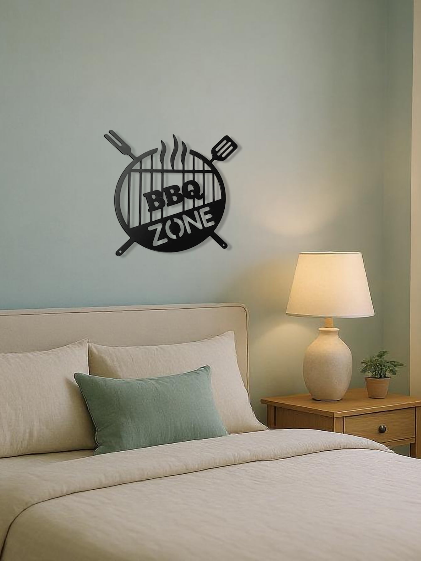 Vintage Distressed 3D Round iron Wall Art Farmhouse Home Decor Halloween Christmas Gift