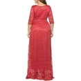 thumbnail image 5 of Eternatastic Womens Floral Lace 2/3 Sleeves Maxi Dress Evening Party Long Dress 4XL Coral, 5 of 6