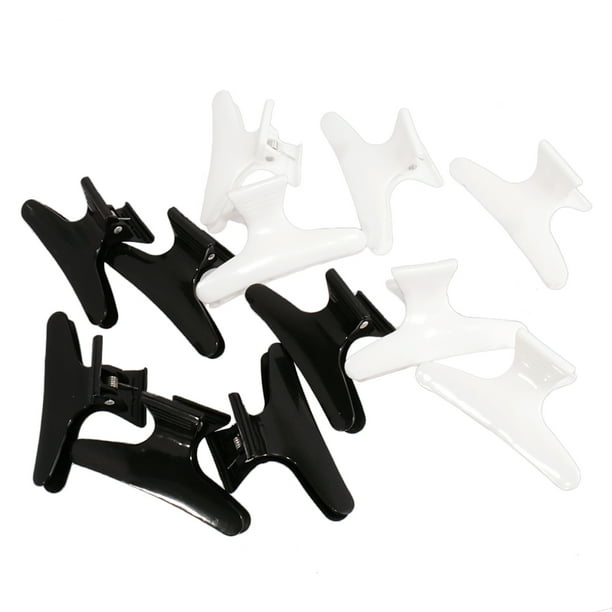 Pinzas para el cabello shamjiam 12 Uds mariposa salón peluquería negro blanco